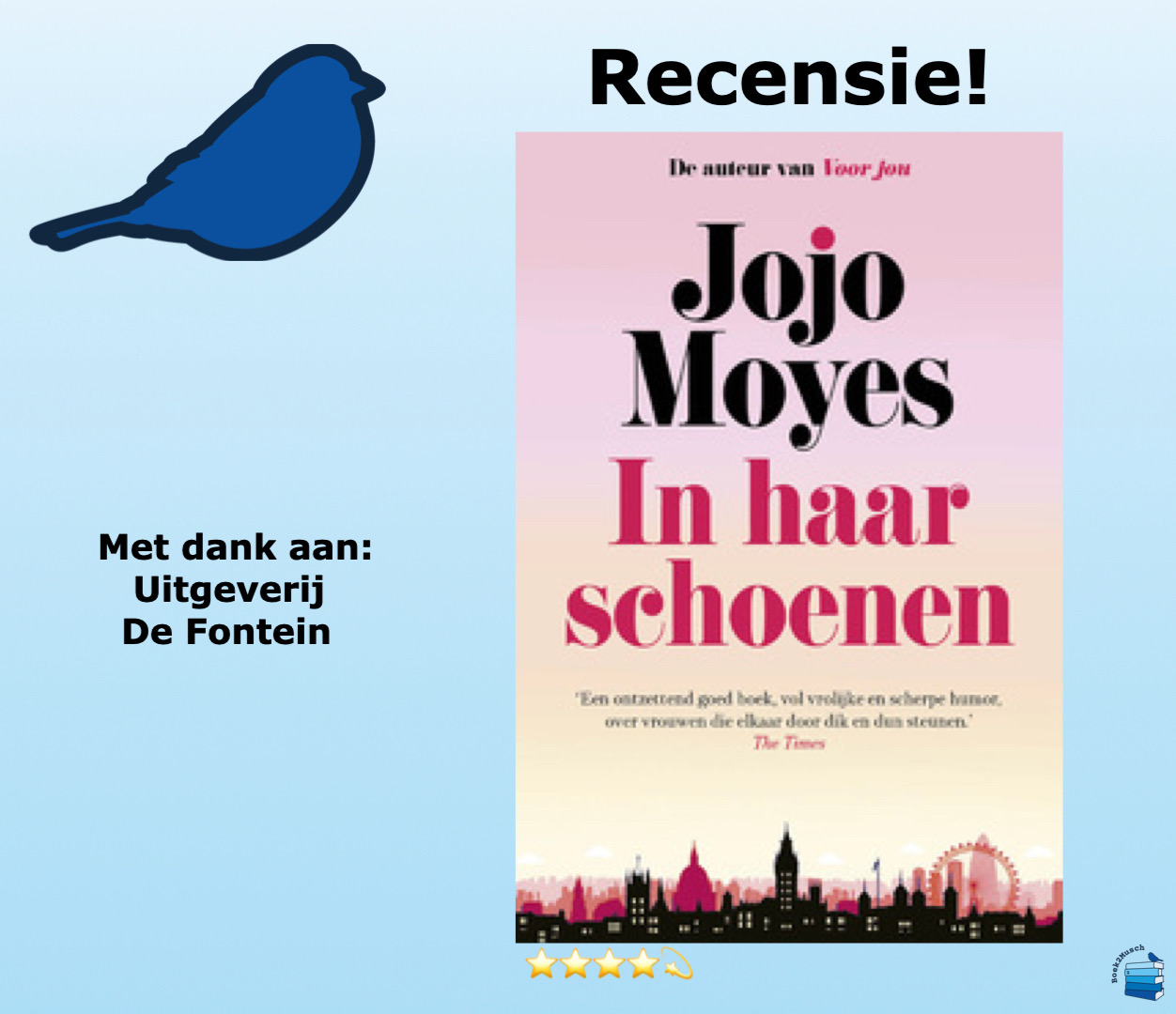 In haar schoenen van Jojo Moyes, uitgegeven door uitgeverij De Fontein