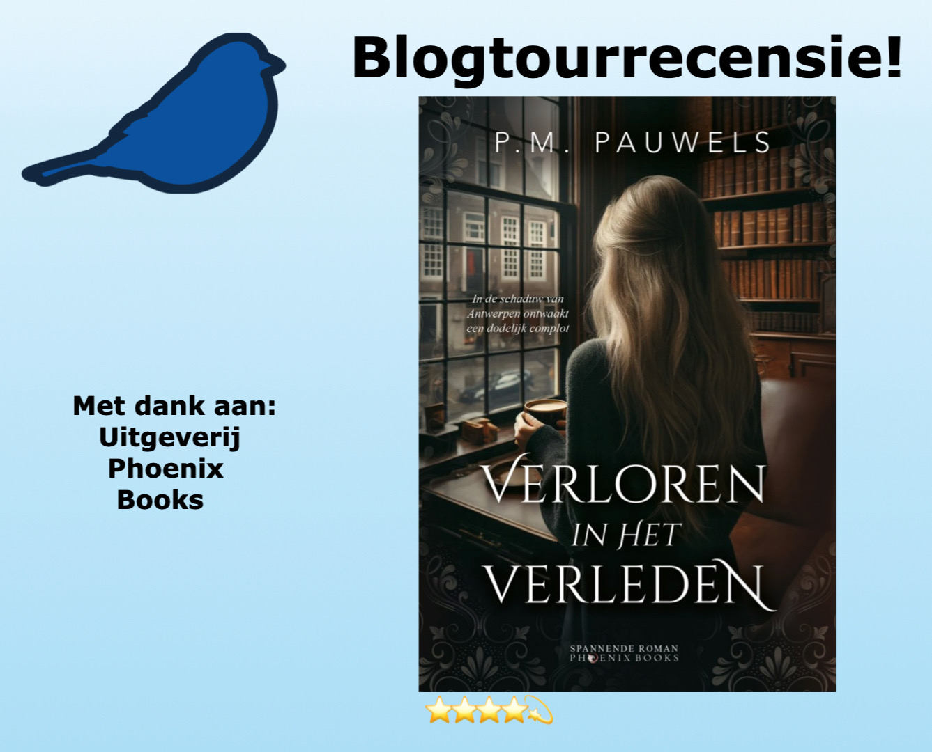 Verloren in het verleden van P.M. Pauwels, uitgegeven door uitgeverij Phoenix Books